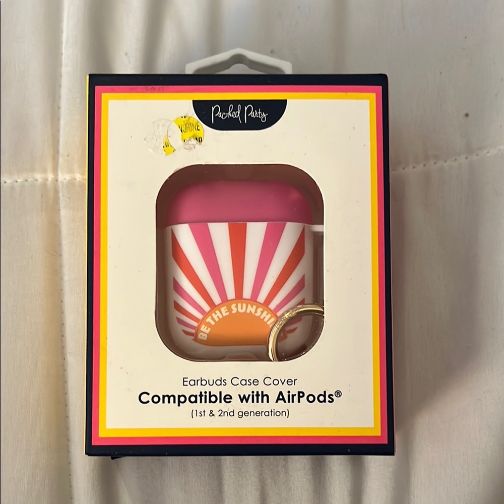 Packed Party Pink and Orange Earbud Case Cover